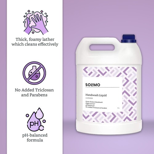 Solimo Liquid Handwash, Refill Can | Lavender | 5 Litre - Picture 4 of 7