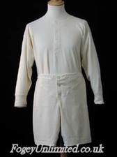 Traditional 3 Button Front Underwear Long Sleeve Vintage Action
