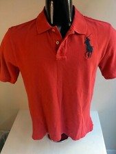 POLO RALPH LAUREN Classic Fit SS Polo Shirt w/Big Pony Logo 3-Red-SZ Boys XL