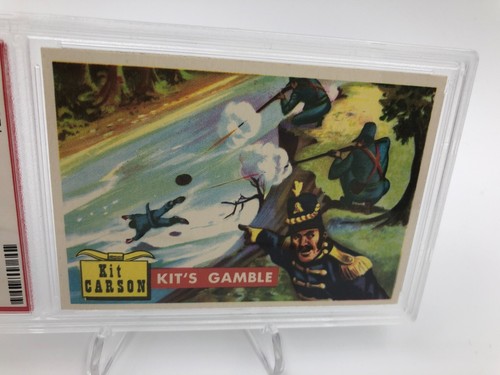 1956 ROUND-UP Trading Card KIT'S GAMBLE #79 KIT CARSON #9 of 10 grade PSA 8 - Picture 2 of 10