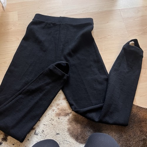 ROBERTO ROBLEDO Black Wool Blend Stirrup Pants Size Small - Picture 8 of 8
