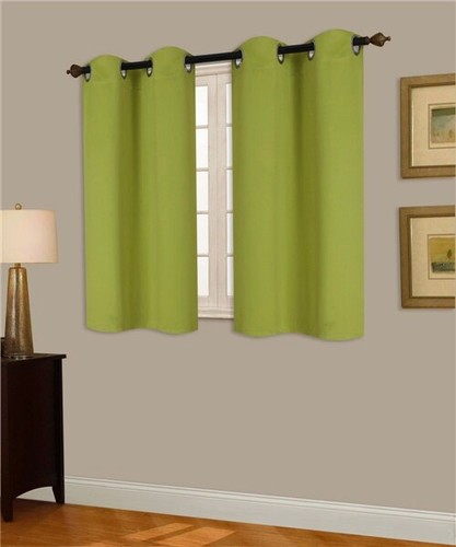 2PC GROMMET PANEL THERMAL 100% BLACKOUT WINDOW SHORT CURTAIN DRAPE 54" K54 - Picture 47 of 106