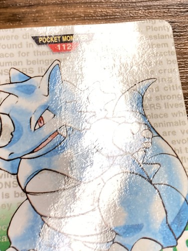 Pokemon Carddass Card Rhydon No.112 Bandai Pocket Monsters Green ver. 1996 - Picture 10 of 24