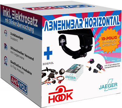 HOOK AHK für Peugeot Traveller ab 16 abnehmbar + 13-polig E-Satz SPEZ