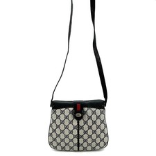 Vintage GUCCI Shoulder Bag Sherry line Navy auth