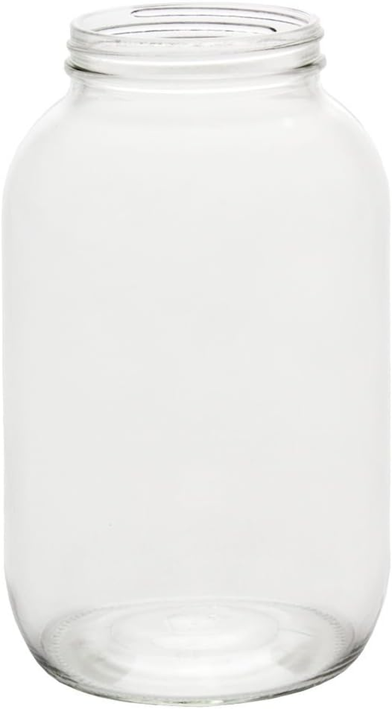 1/2 Gallon Glass 83 CT Canning Jar with Gold Metal Lids - Case of 6