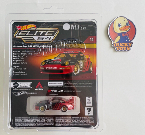 Hot Wheels Elite 64 Porsche 911 GT2 EVO 993 Advan RLC - New 2025 - Picture 6 of 9