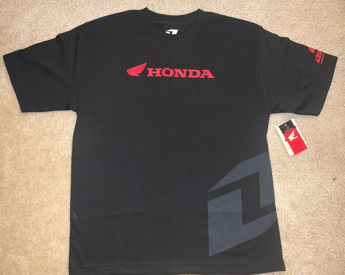 One Industries Honda Logo Drifter T-Shirt Tee Black/Red Youth