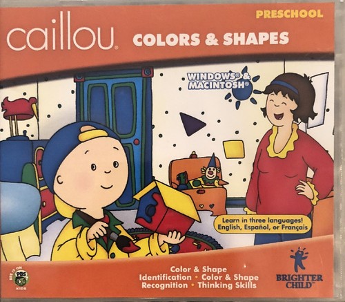 Caillou Color & Shapes PC Mac Nuevo Win10 8 7 XP Reconocimiento Preescolar  - Imagen 1 de 2