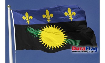 Guadeloupe Dura Flagge 5 x 3 Fuß - strapazierfähig robust mit Clips und Haken