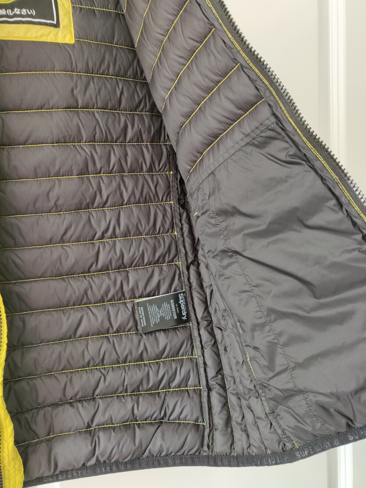 Superdry Down Yellow Puffer Jacket Lightweight Co… - image 8