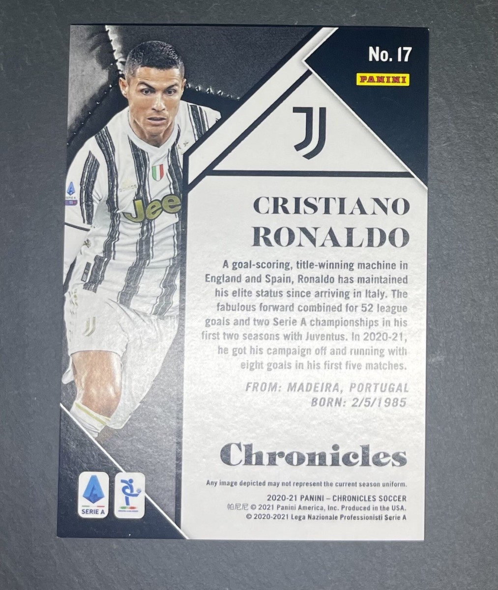 2020-21 Panini Chronicles Soccer Cristiano Ronaldo Blue Parallel