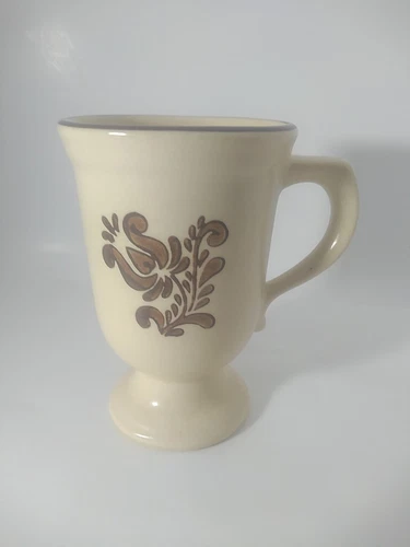 Vintage Pfaltzgraff Village Pattern Footed Pedestal Coffee/Tea Mug