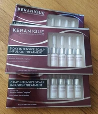 Lot of 3 - Keranique 8 Day Intensive Scalp Infusion Treatment 8 Ampoules 1.5 mL 