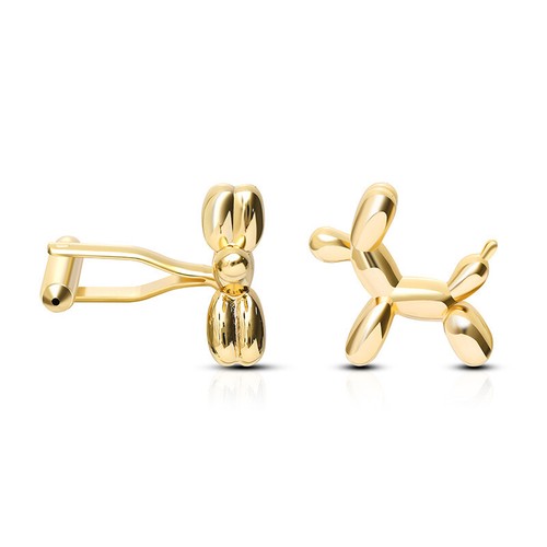 BRAZALETES DE PLATA DE BODA DE HOMBRE ENCHAPADOS EN ORO COBRE ESLABONES DE PUÑO DE MODA PERRO - Imagen 9 de 12