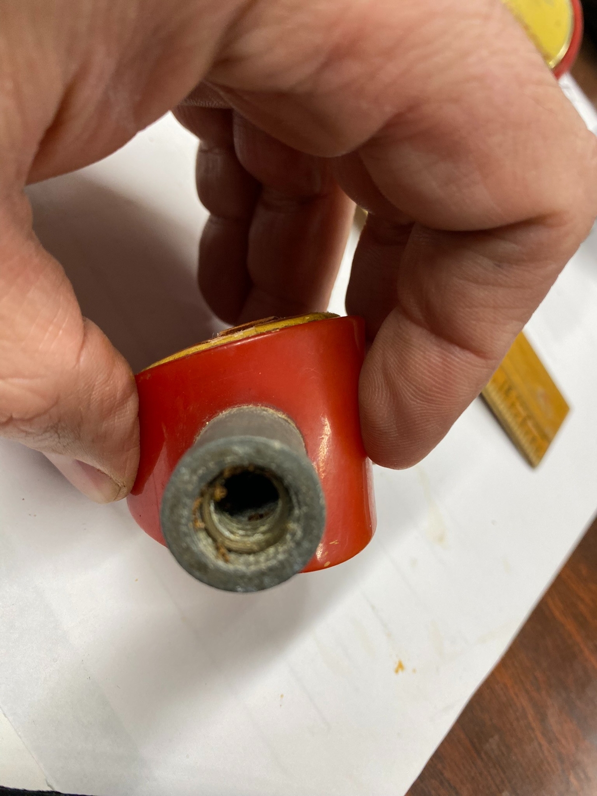 Vtg Shift Knob Harley Panhead Knucklehead Flathead H Plastic Red Krueger Chopper eBay