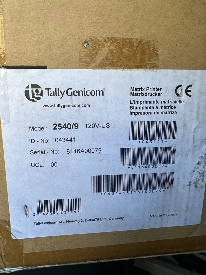 TallyGenicom 2540/9 Dot Matrix 9 pin Wide Carriage USB/Parallel Printer - Image 3 of 3