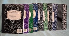 U PICK Composition Book WIDE Ruled 100 Sheets School VARIOUS COLORS 9.75 x 7.5