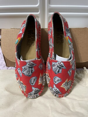 Ubuntu Afridilles Espadrilles Womens 6.5 6 1/2 Disney Star Wars Baby Yoda NIB