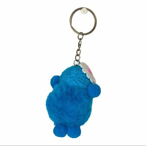 Sleepy baby con ciuccio piccolo pompon in blu portachiavi charm portachiavi borsetta - Foto 3 di 6