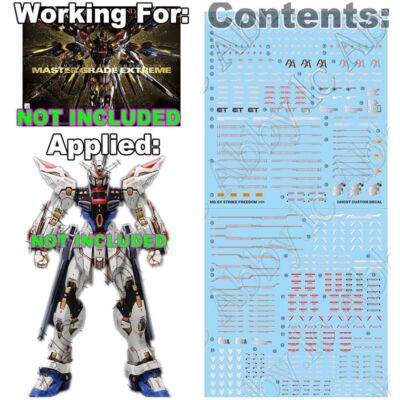 for MGEX 1/100 Strike Freedom Master Grade Extreme Water UV Light-Reactive Decal