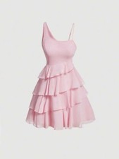 Elegant Women’s Pink Casual/Party Dress (Size - S)
