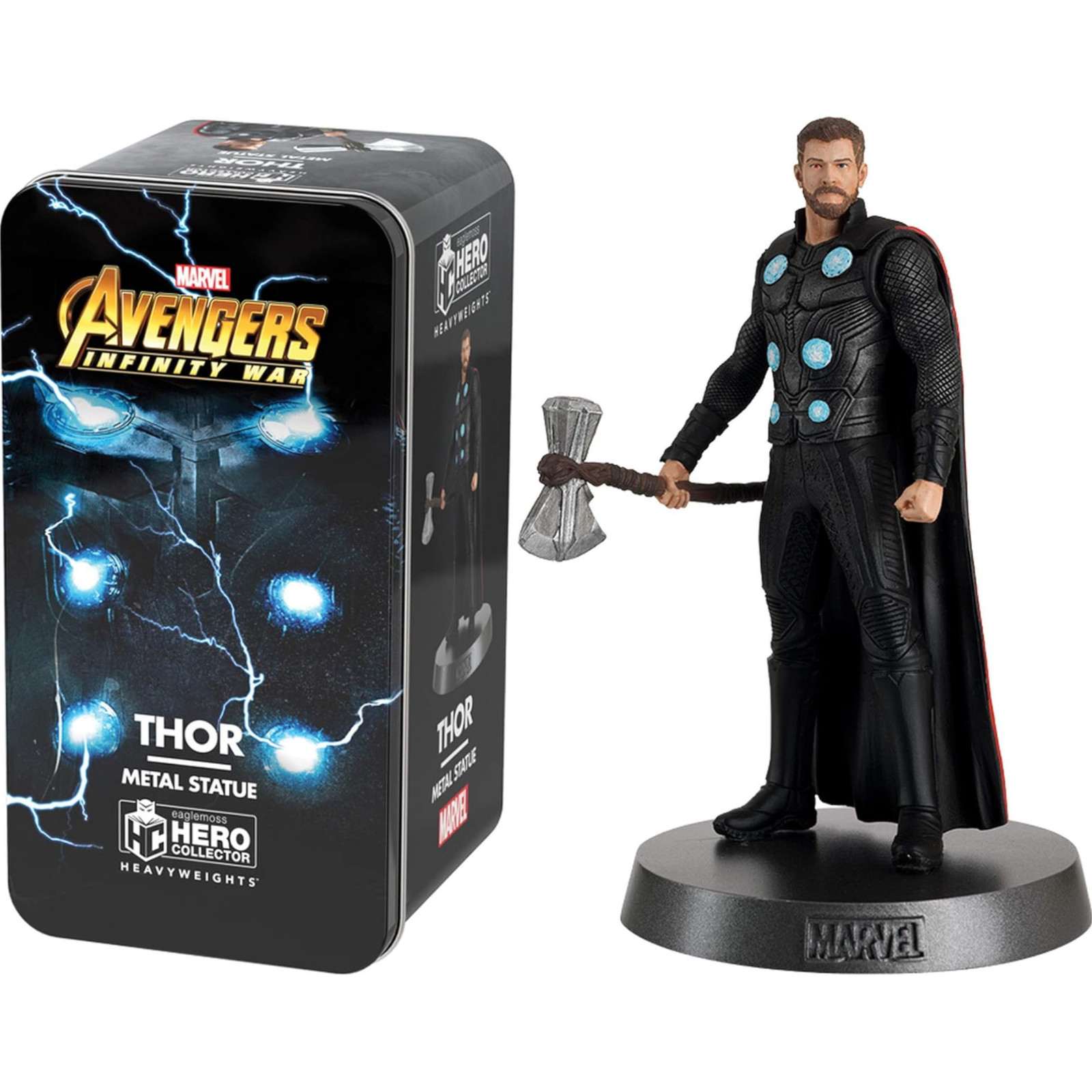 Statue Thor Marvel Eaglemoss Heavyweights, finition premium peinte à la main pour vitrine