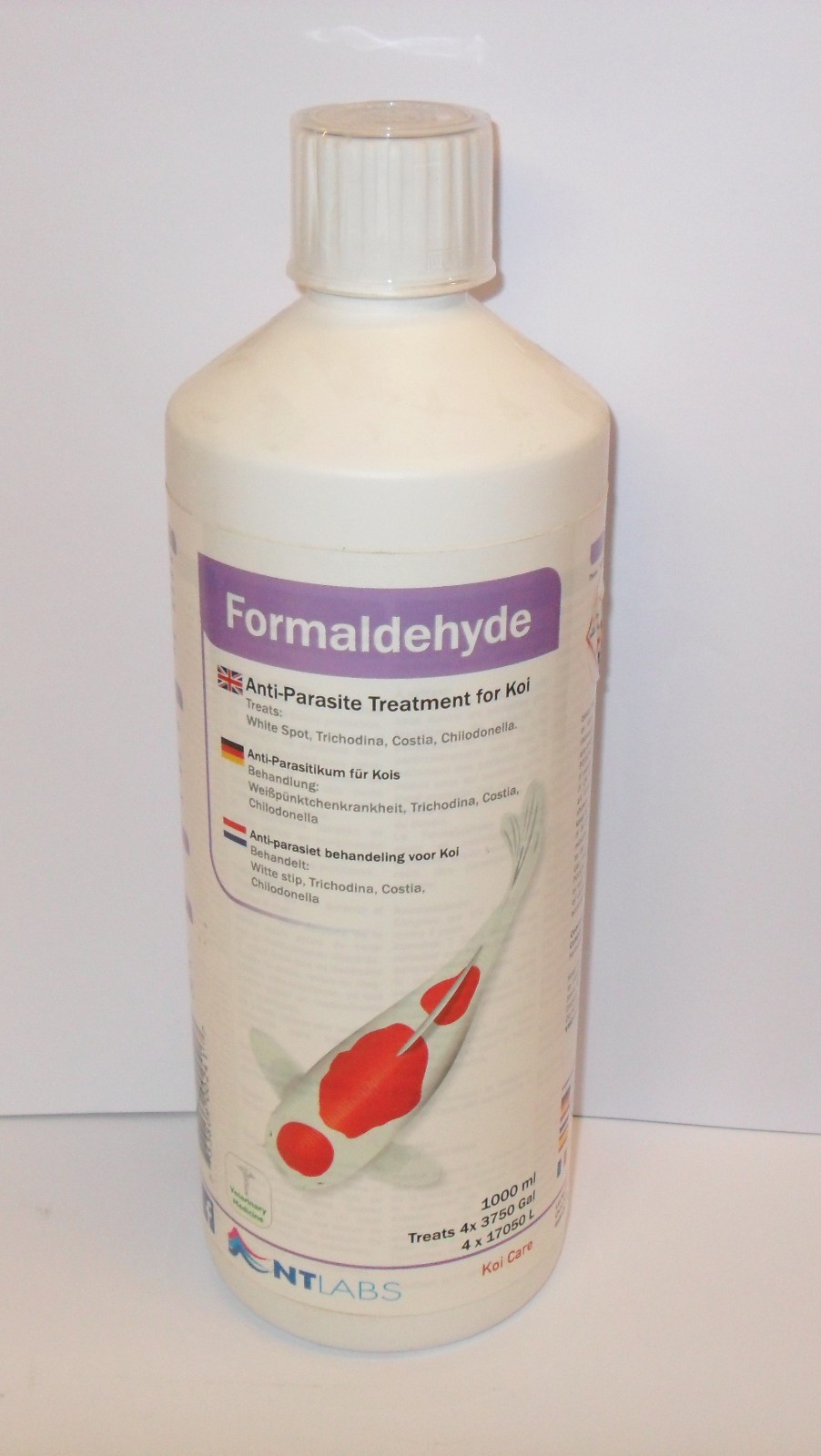NT Labs Koi Care Formaldehyde AntiParasite Pond Treatment 250ml 500ml