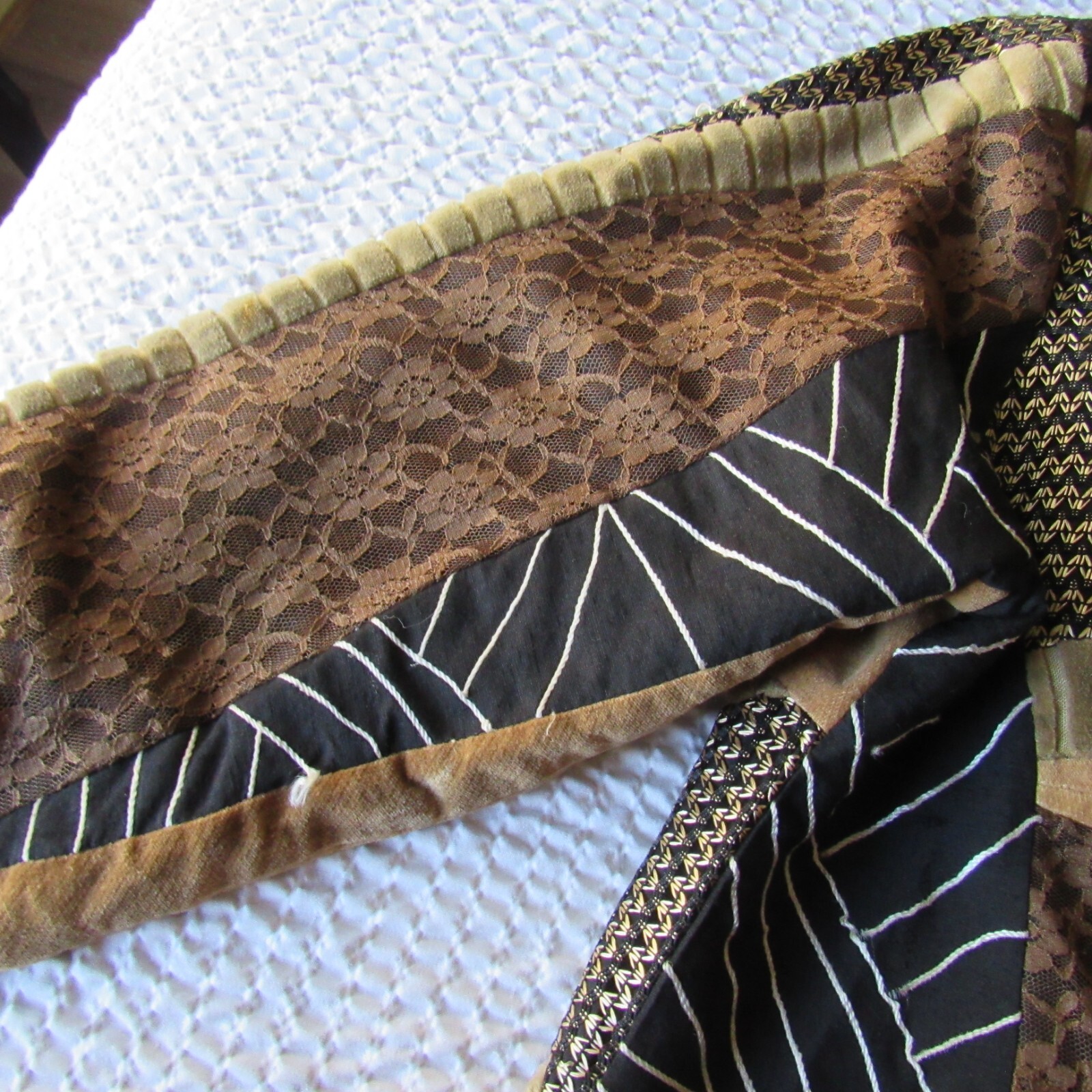 Sandy Starkman Patchwork Blazer Jacket XL Earth T… - image 16