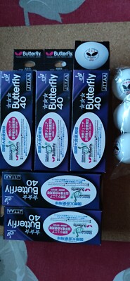 BUTTERFLY 3star Tischtennisbälle R40, 5er Pack (3/Pack), ITTF geprüft