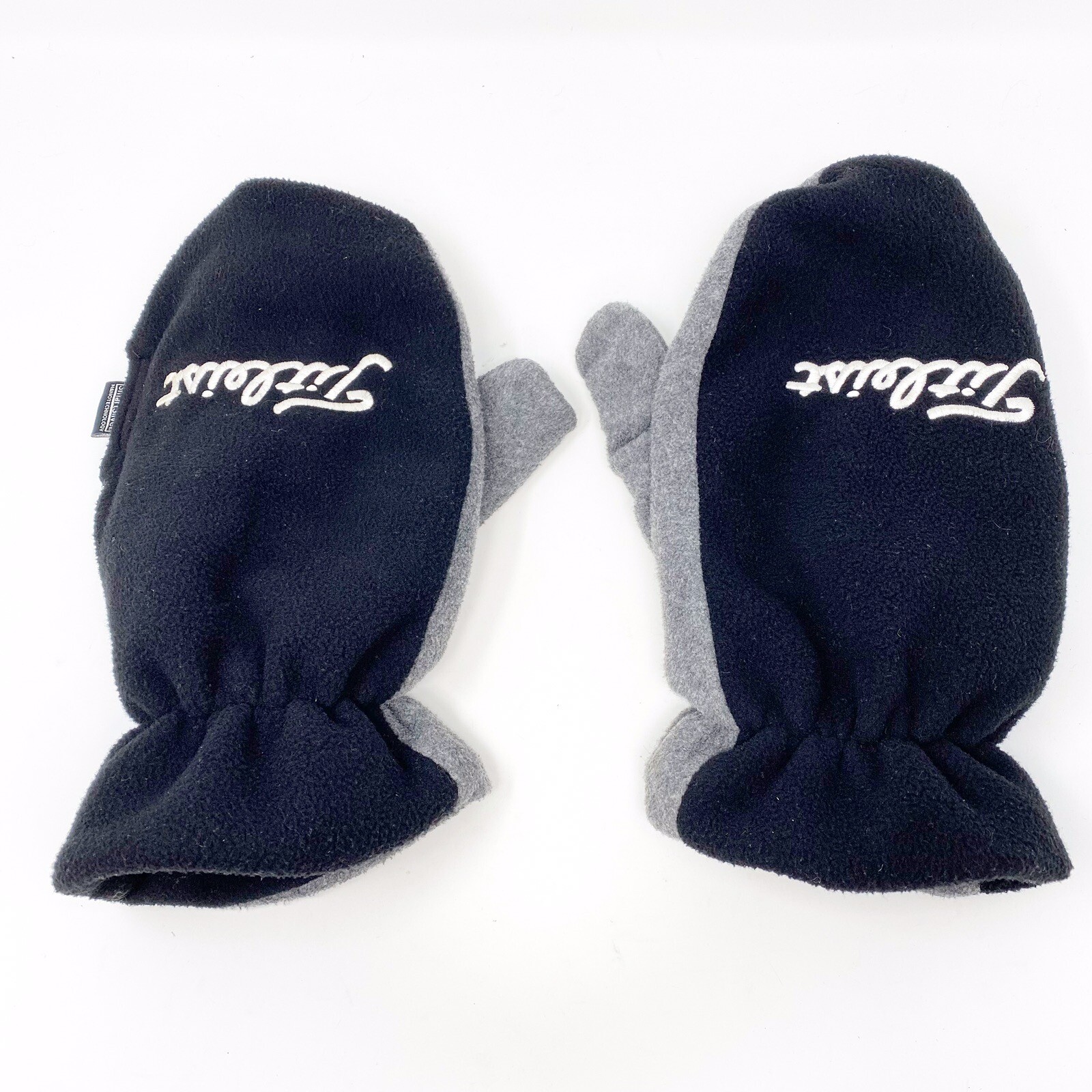 Titleist Fleece Winter Cart Mitts Gloves Hand Warmer Black Gray Turtle