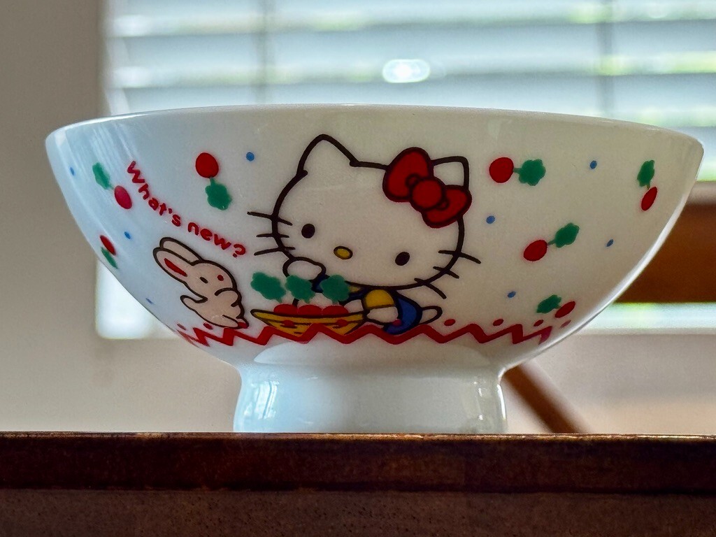 [RARE] 1984 Hello Kitty Bowl -  41 Year Old Sanrio Collectible, Made in Japan