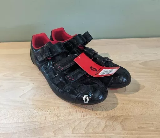 SCOTT Ergo Logic Mens Road Cycling Shoes Size 13 Black Carbon Sole