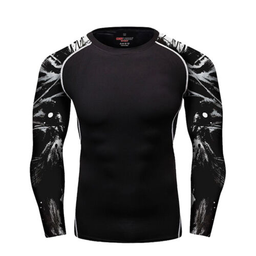 Men UPF 50+ Long Sleeve Rash Guard, UV/SPF Quick Dry Swim Shirt Water Sun Top - Picture 3 of 38