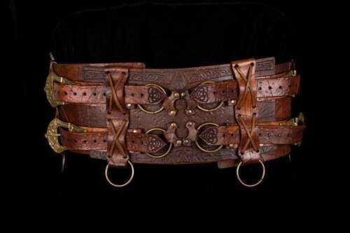 Viking wide belt. Nurse Leather armor perfect for larp armor or viking cosplay - Picture 5 of 8