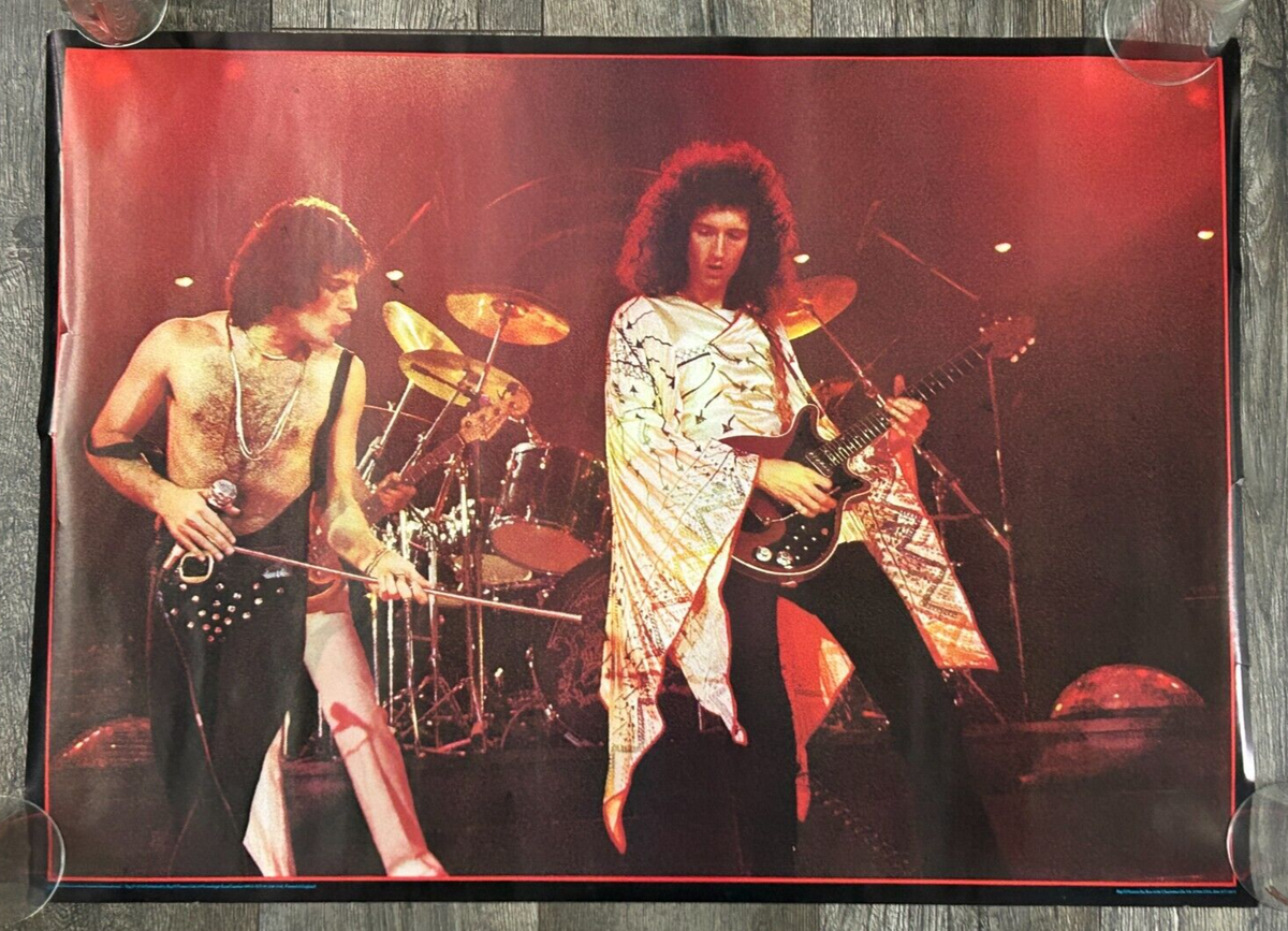 QUEEN Vintage Poster Concert Freddie Mercury Brian May 1978 Big O