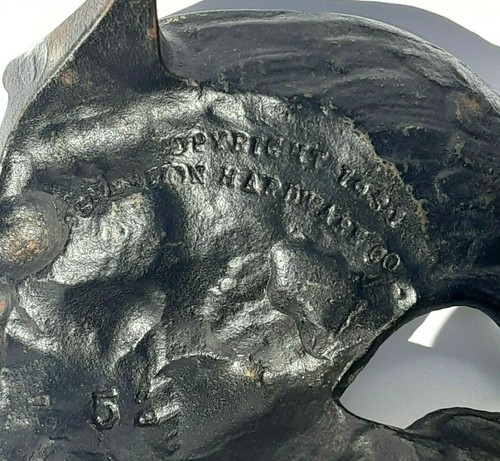 Champion Hardware Co. Iron Black Gold Swan Bird Bookend 1981 Fine libro raro #52 - Foto 12 di 12