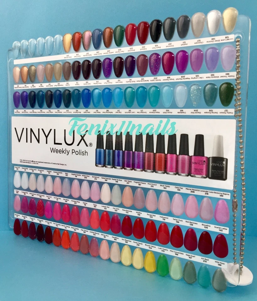 CND Vinylux Salon NAIL TIP COLOR CHART PALETTE 114 Display Colors NEW Limited Ed — 第 3/3 张图片