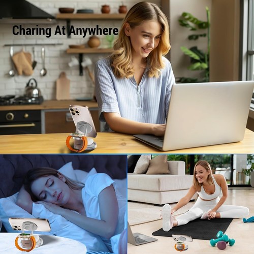 3 in 1 Wireless Charging Station for Magsafe Charger, 30W Wireless Charger - Photo 4 sur 6