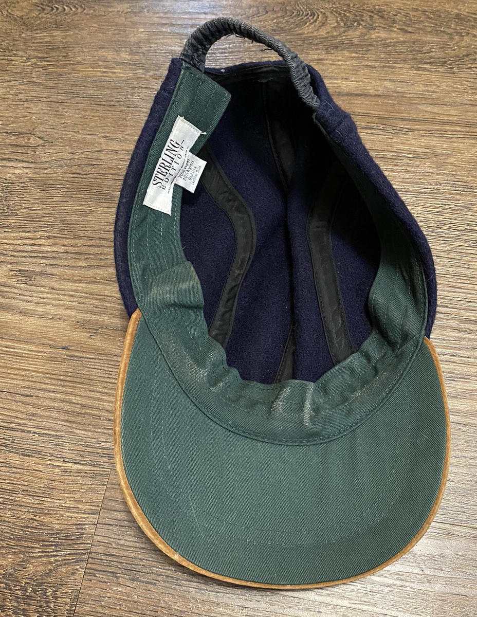 キャップ LONDON UNDERGROUND Leather trimming wool capGrey Vintage Sterling Edition London Fog Wool Fitted Hat Cap Made