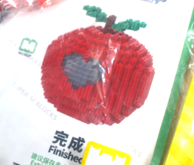 SUPER M BLOCKS - Building Blocks from Japan Toy - RED APPLE WITH
