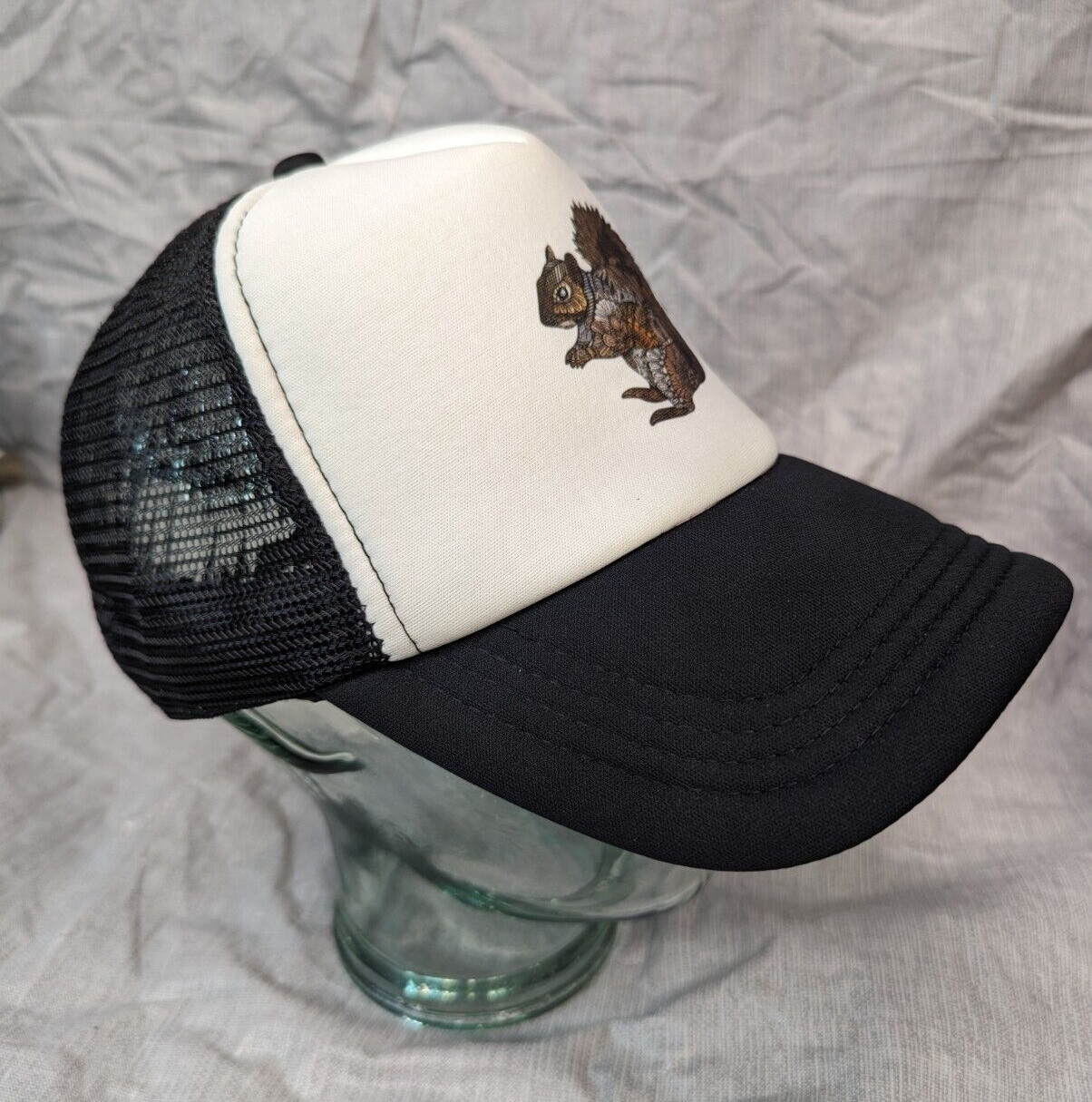 Squirrel Trucker Cap Mesh Back Adjustable Snapbac… - image 3