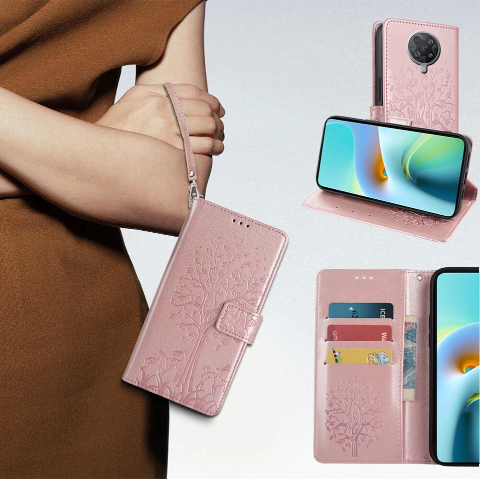 For Xiaomi 13 Ultra Redmi 10 A1 A2 Note 11 11E Pro Wallet Flip Case Stand Cover - Image 3 of 4