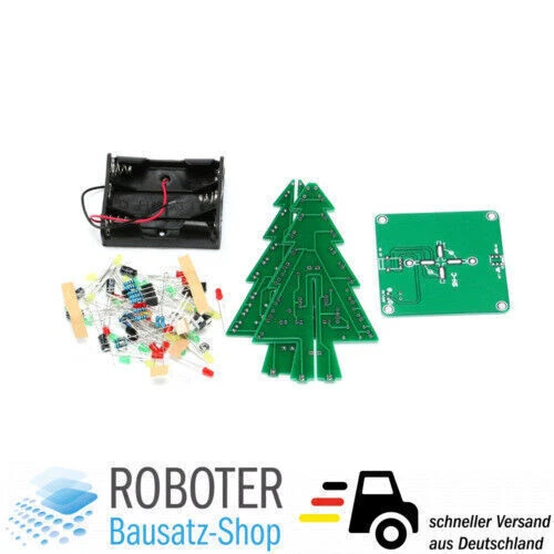 Bausatz LED-Weihnachtsbaum zum Löten Geschenk inkl. Anleitung - Bild 2 von 2