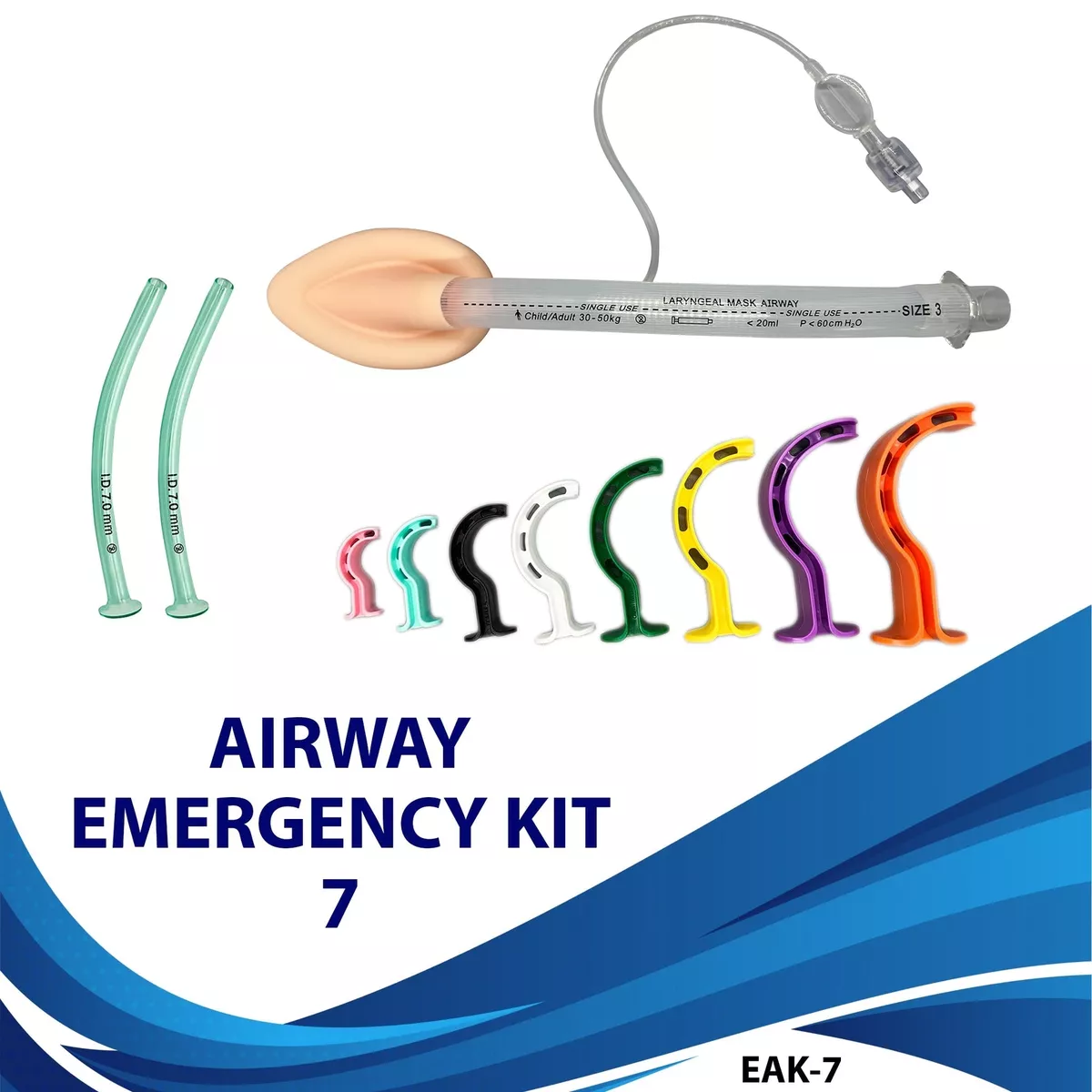 Set of 3 Single Use Laryngeal Mask Airways (LMA)