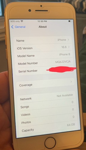 iPhone 8 64Gb Unlocked White MQ6J2VC/A Good Condition - Picture 3 of 6