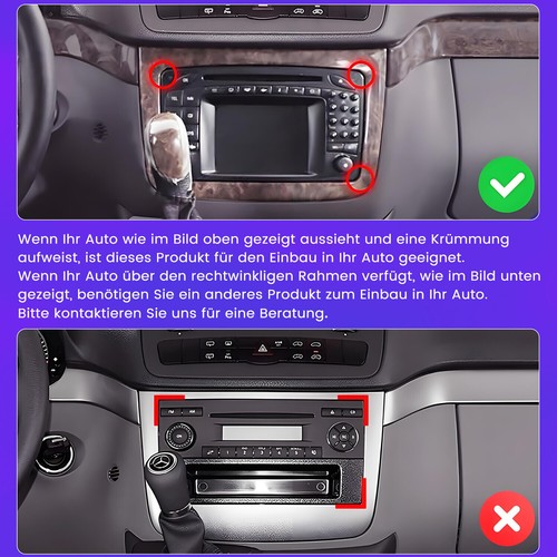 360°KAM+ 128GB Carplay Androidradio Für Benz W639 Vito Viano W906 Sprinter W169 - Bild 4 von 17
