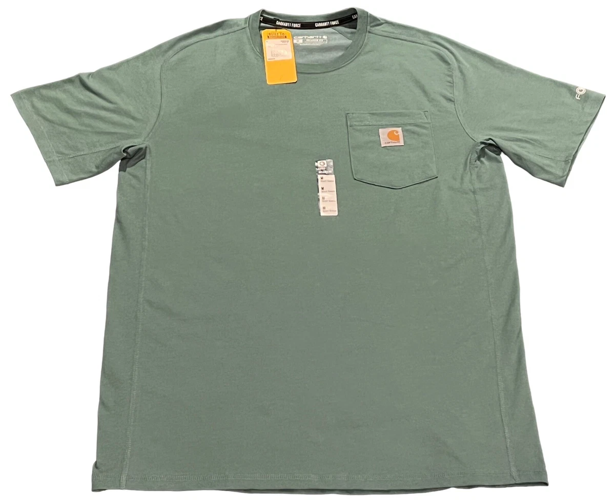 NEW Carhartt Force Relaxed Midweight Short-Sleeve Pocket T-Shirt Sz M Green  Mens