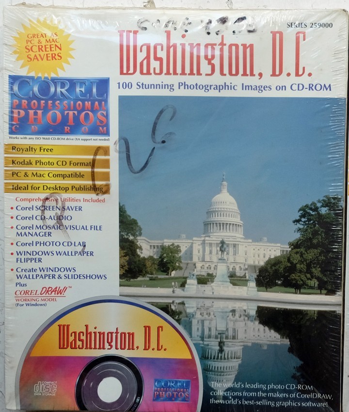 CD-ROM Corel de photos libres de droits sur Washington D.C. pour Mac et PC