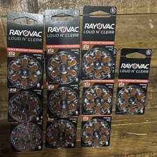 6 packs RAYOVAC Loud n' Clear 312LC-8A Hearing Aid Batteries exp 8/29